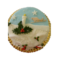 Tort cu saniuta si lumanare